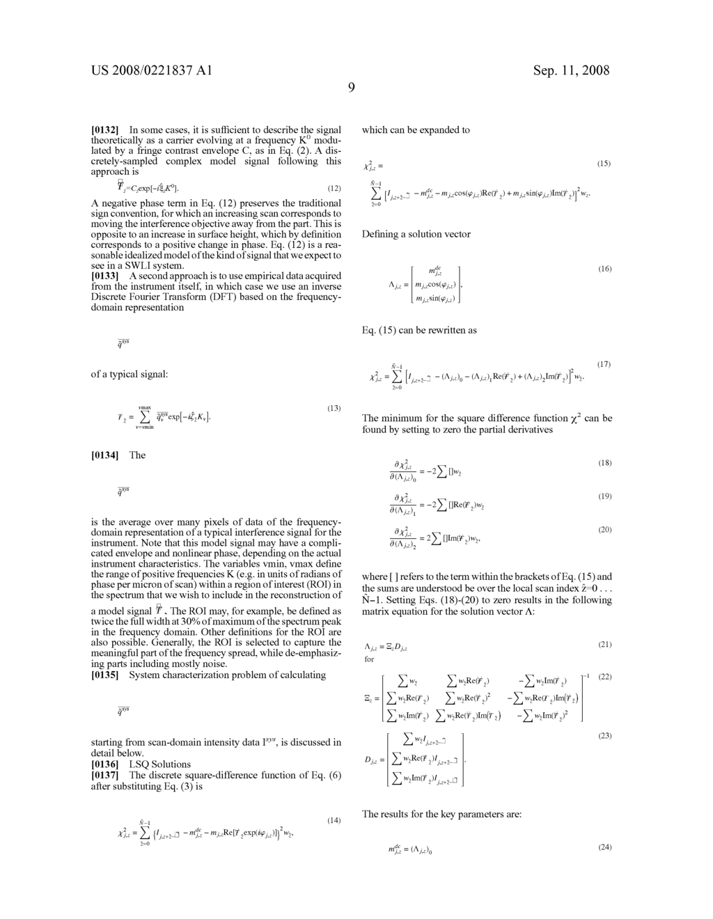 METHOD AND SYSTEM FOR ANALYZING LOW-COHERENCE INTERFEROMETRY SIGNALS FOR INFORMATION ABOUT THIN FILM STRUCTURES - diagram, schematic, and image 41