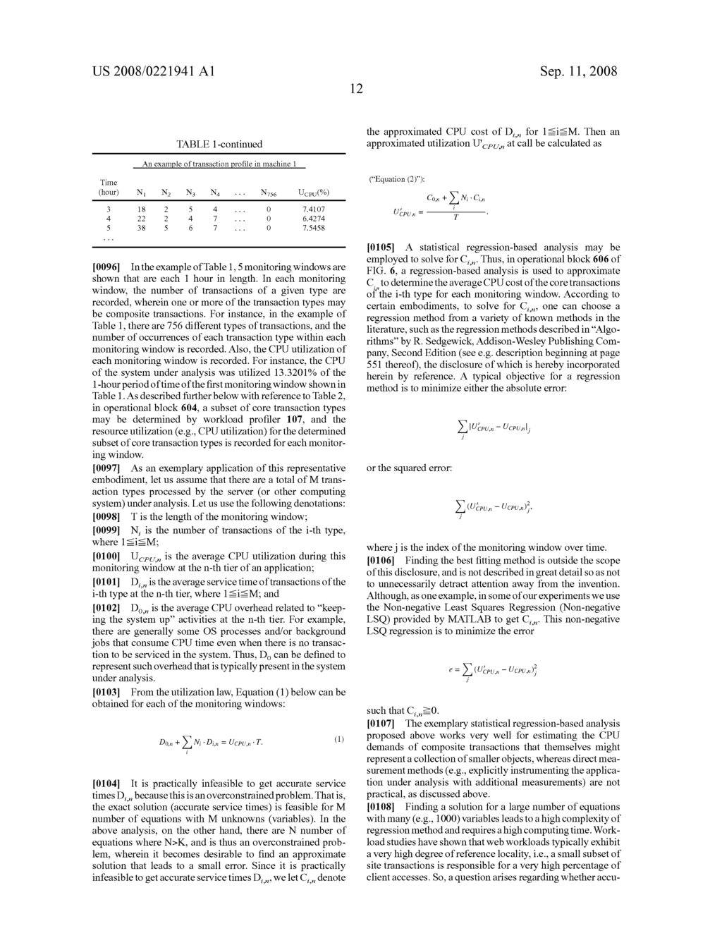 SYSTEM AND METHOD FOR CAPACITY PLANNING FOR COMPUTING SYSTEMS - diagram, schematic, and image 22