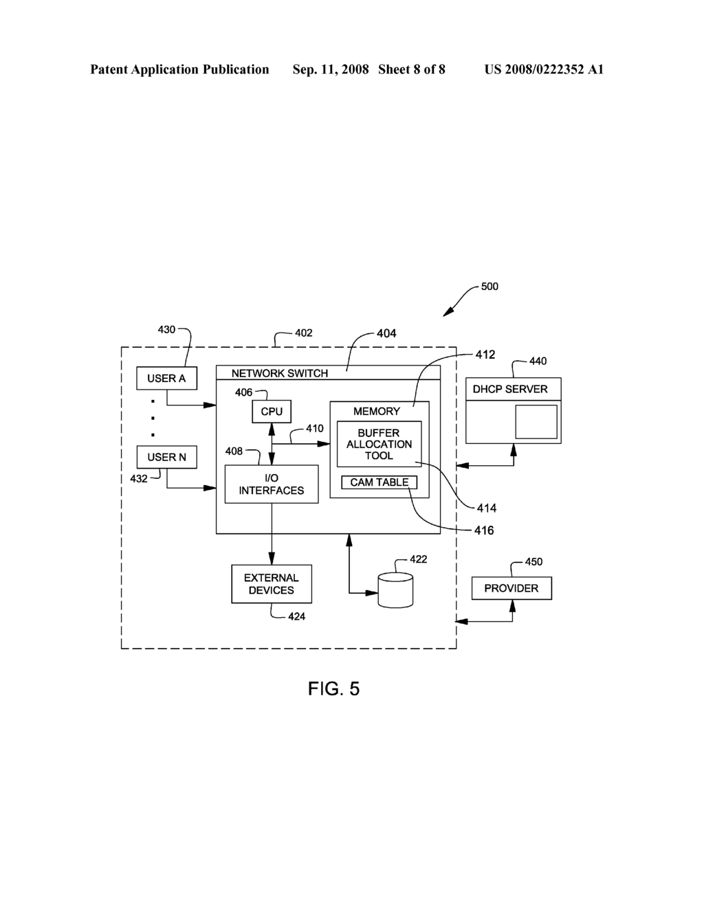 METHOD, SYSTEM AND PROGRAM PRODUCT FOR EQUITABLE SHARING OF A CAM TABLE IN A NETWORK SWITCH IN AN ON-DEMAND ENVIRONMENT - diagram, schematic, and image 09