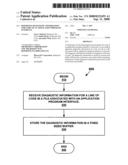 Reporting diagnostic information for code of an application program interface diagram and image