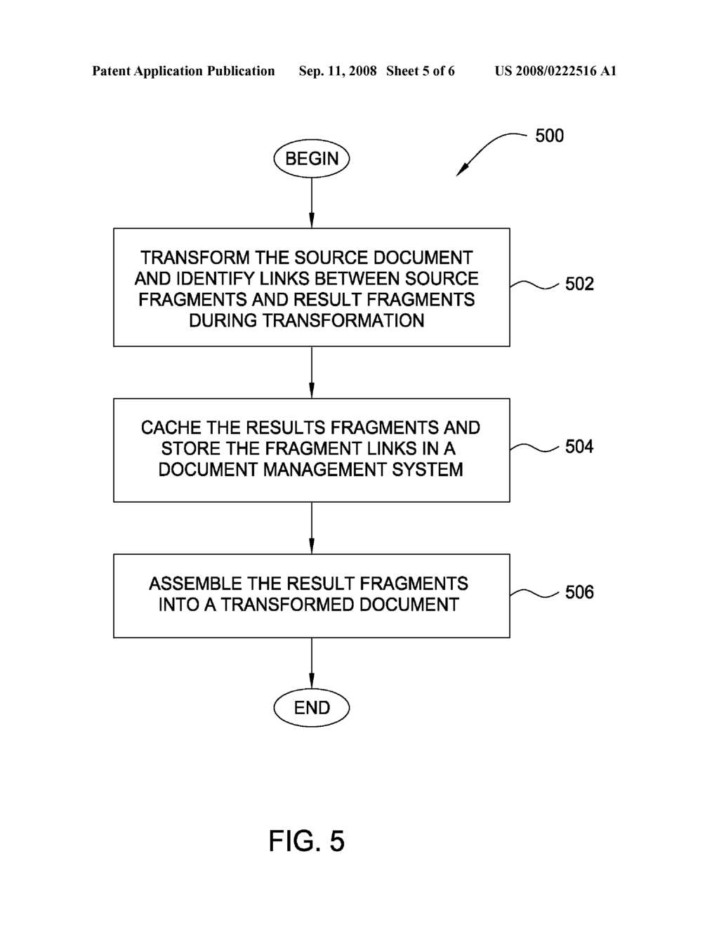 DOCUMENT TRANSFORMATION PERFORMANCE VIA INCREMENTAL FRAGMENT TRANSFORMATIONS - diagram, schematic, and image 06