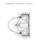 Lateral transmission casing for a self-propelled rolling apparatus for cleaning a submerged surface diagram and image