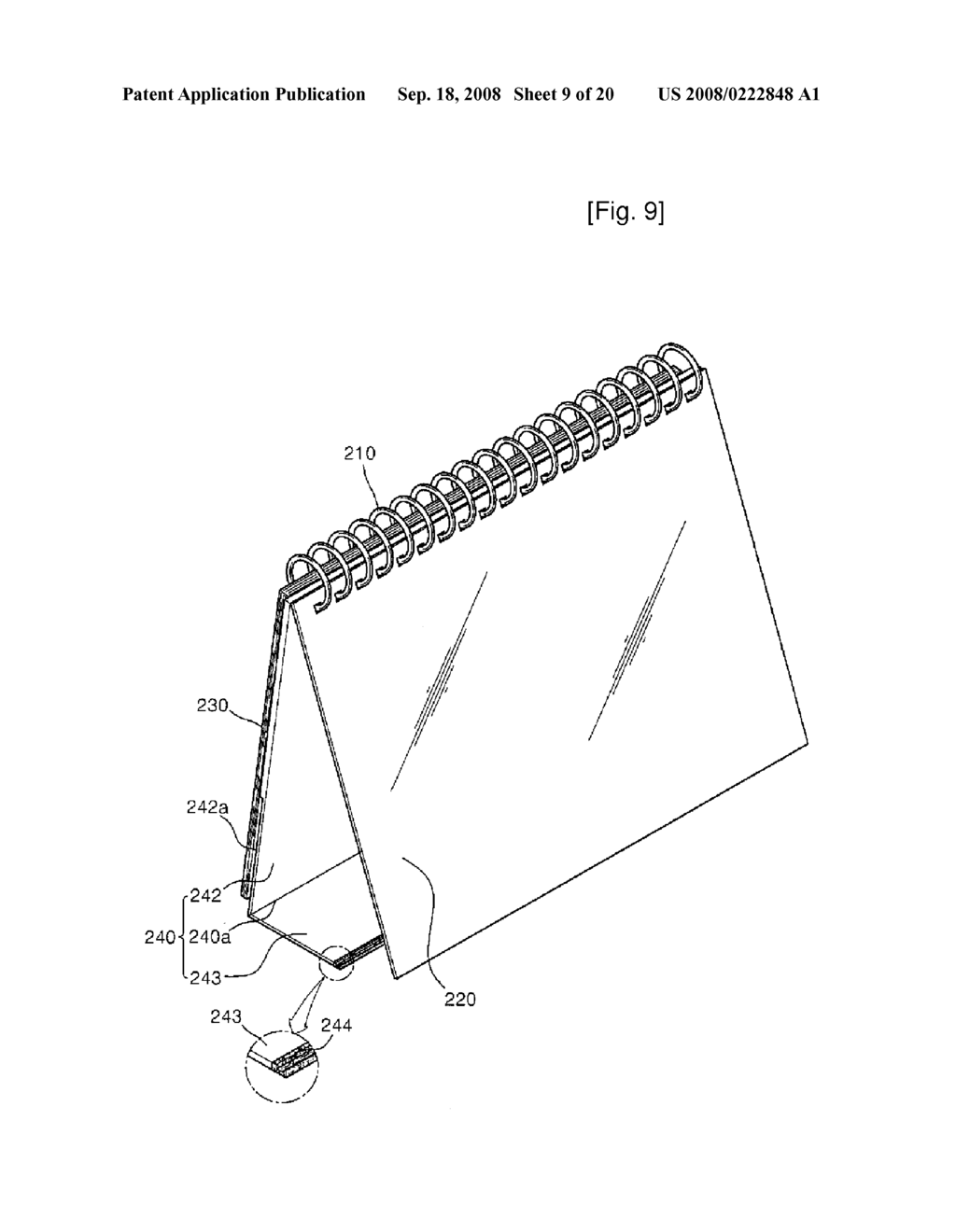 Cover Capable of Supporting Diary or Calendar - diagram, schematic, and image 10