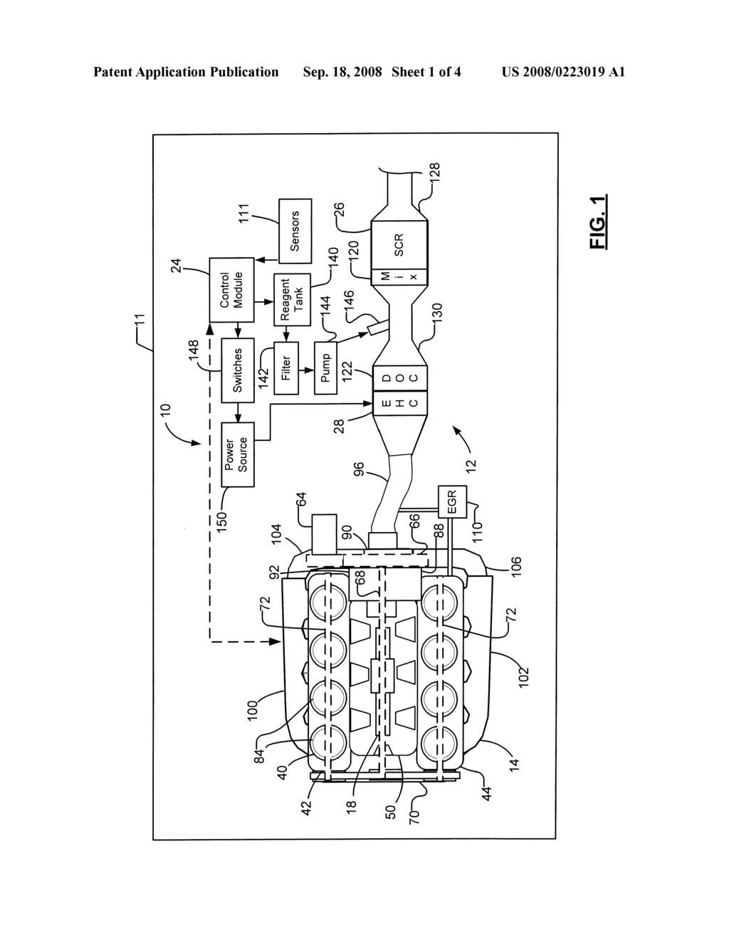 SCR COLD START HEATING SYSTEM FOR A DIESEL EXHAUST - diagram, schematic, and image 02