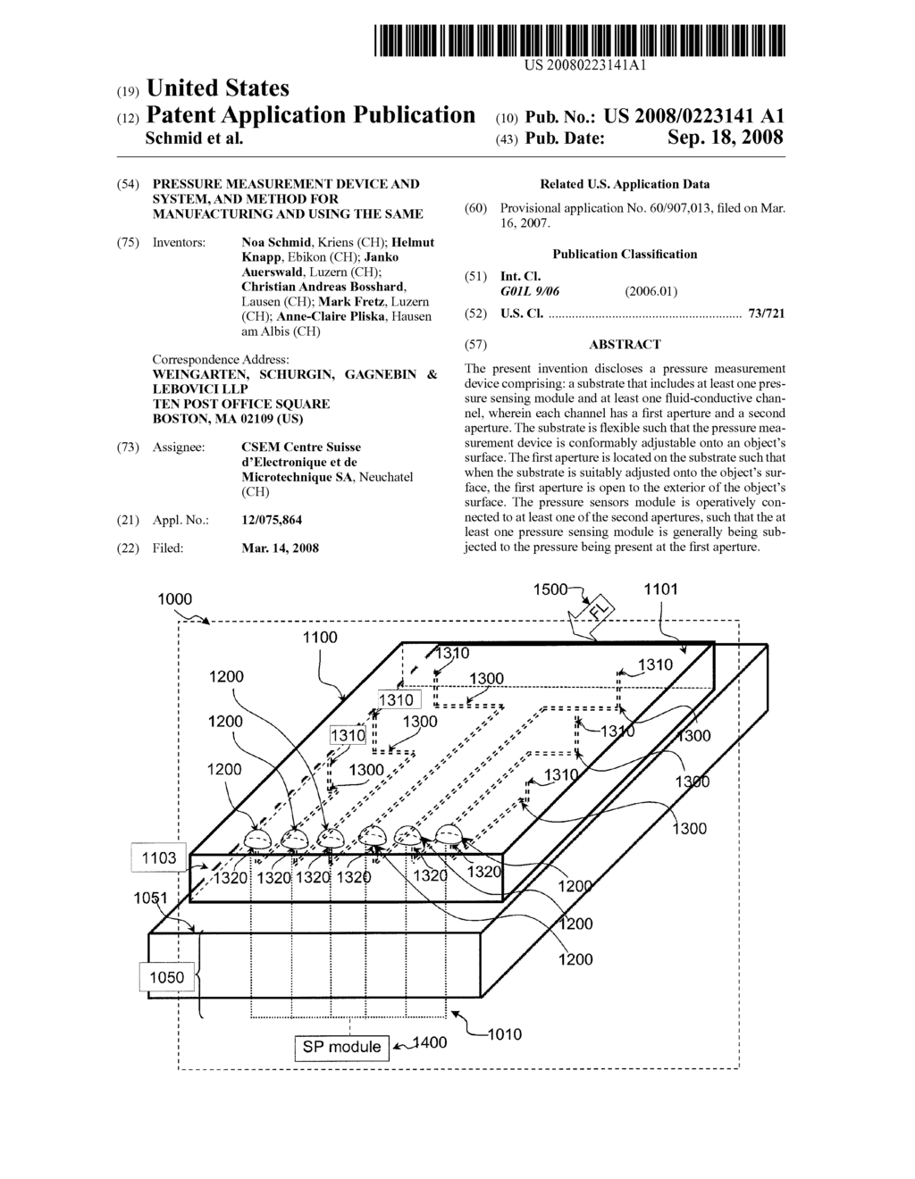 Pressure measurement device and system, and method for manufacturing and using the same - diagram, schematic, and image 01