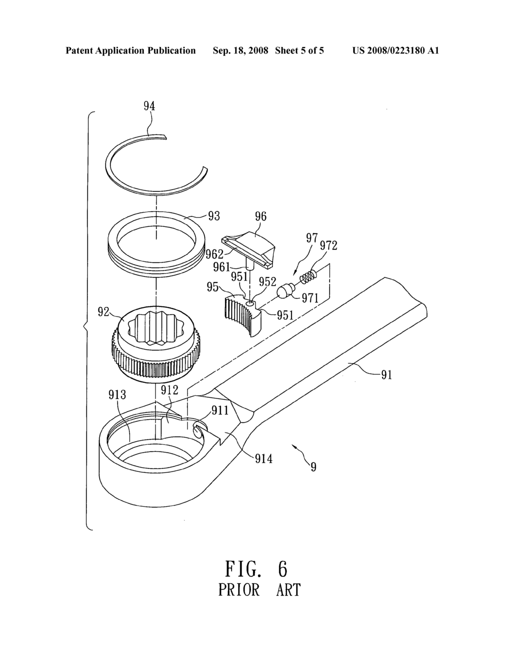 Ratchet mechanism for ratchet tool - diagram, schematic, and image 06