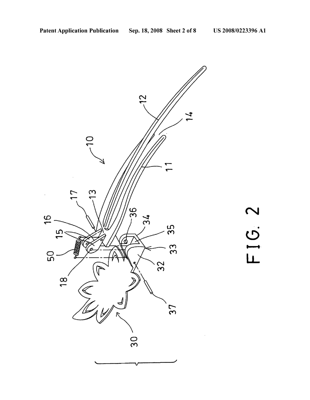 Hair clip and hairpin combination - diagram, schematic, and image 03