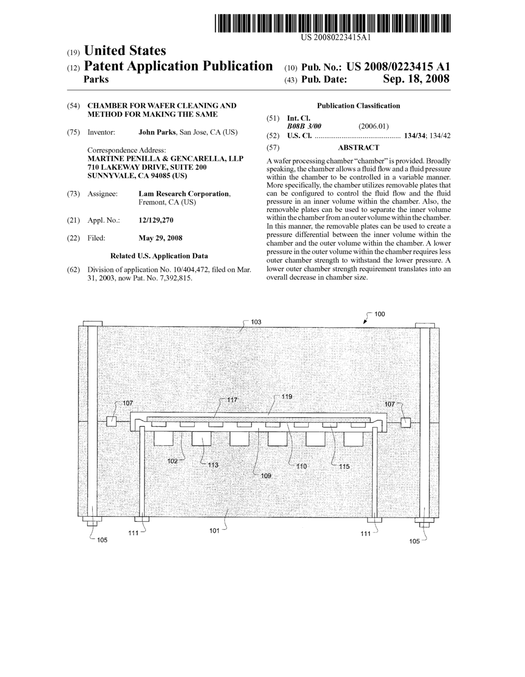 Chamber for Wafer Cleaning and Method for Making the Same - diagram, schematic, and image 01