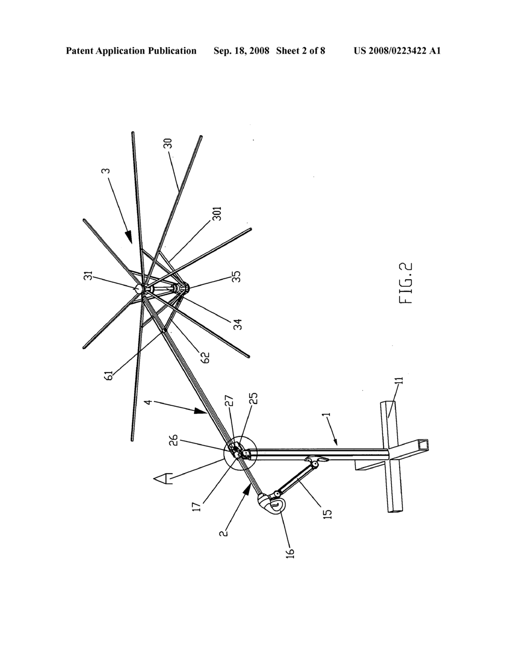 Suspension umbrella operated easily and quickly - diagram, schematic, and image 03