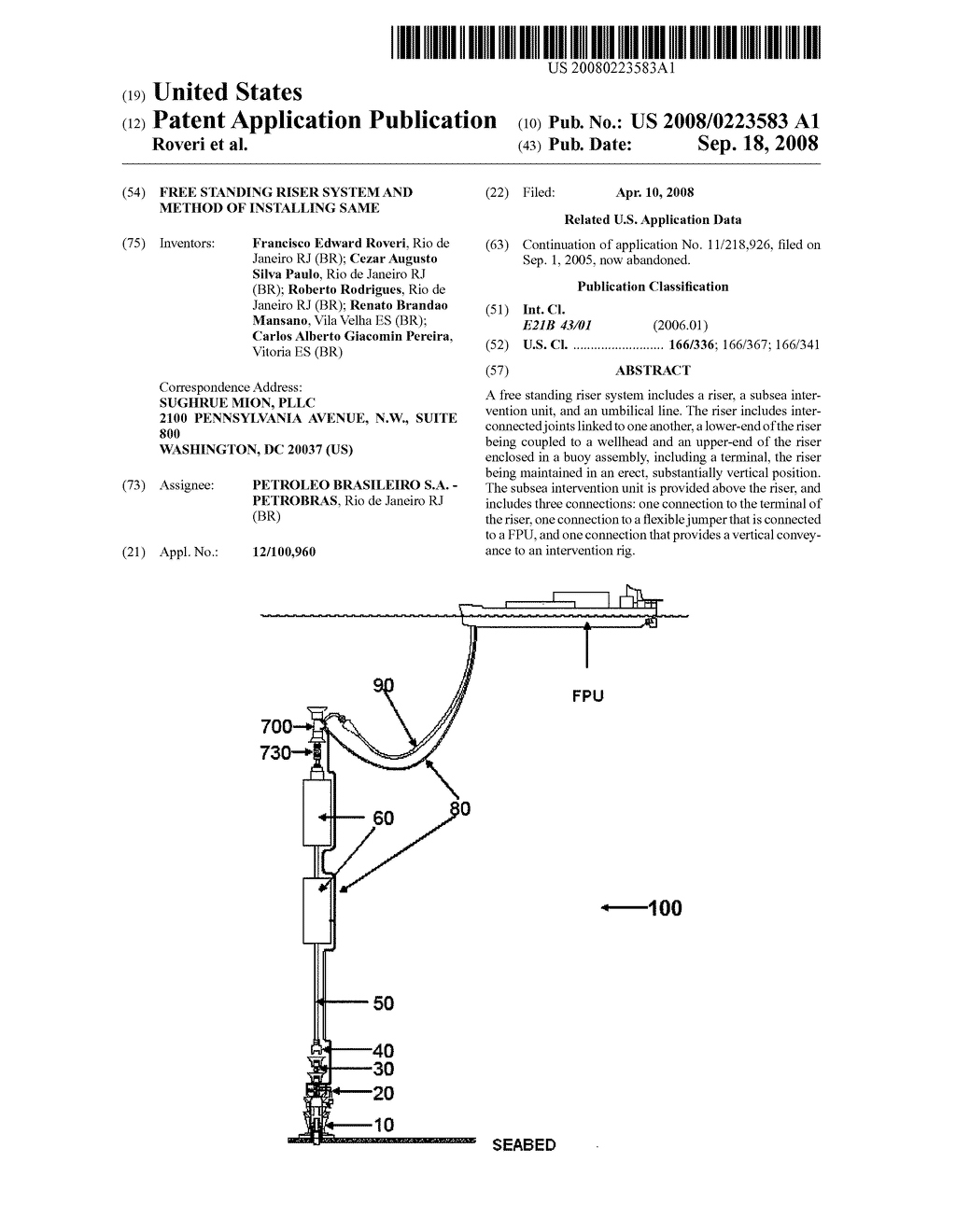 FREE STANDING RISER SYSTEM AND METHOD OF INSTALLING SAME - diagram, schematic, and image 01