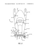 Snowmobile with externally mounted radiator diagram and image