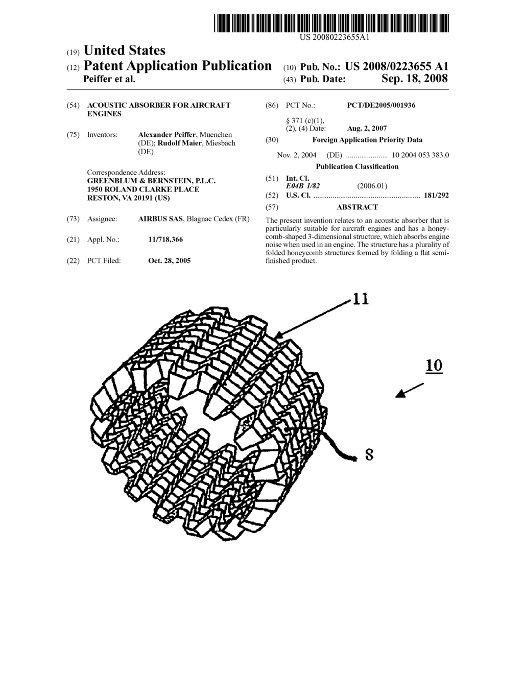 Acoustic Absorber for Aircraft Engines - diagram, schematic, and image 01