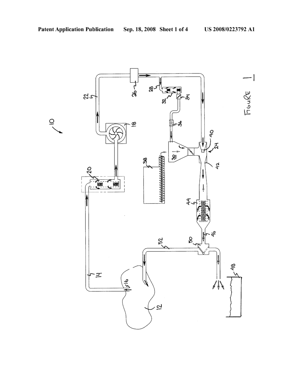 Apparatus and Process for the Incorporation of a Dry Treatment Product Into a Liquid Waste - diagram, schematic, and image 02