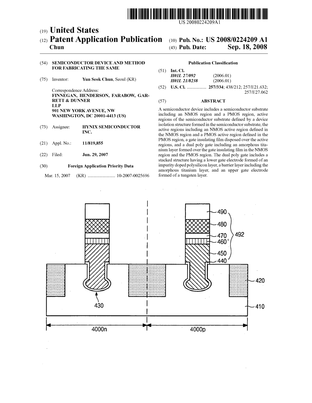 Semiconductor device and method for fabricating the same - diagram, schematic, and image 01