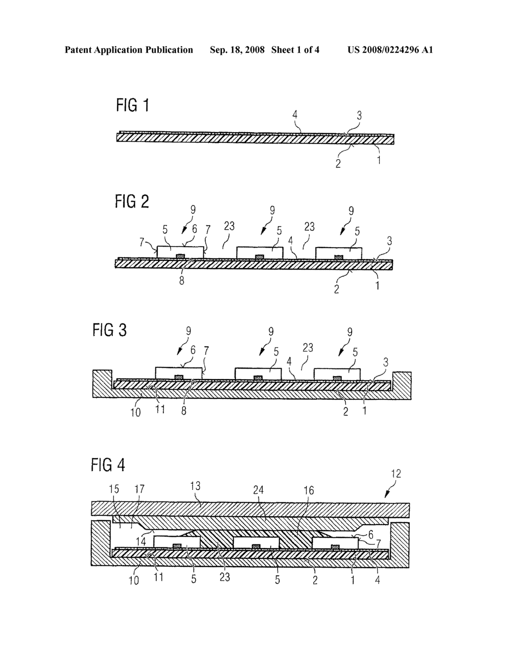 Article and Panel Comprising Semiconductor Chips, Casting Mold and Methods of Producing the Same - diagram, schematic, and image 02