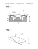 Physical quantity sensor and semiconductor device having package and cover diagram and image