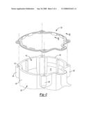 ASSEMBLY HAVING GASKET RESISTANT TO SIDE LOADING BY PRESSURIZED FLUID diagram and image