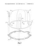 ASSEMBLY HAVING GASKET RESISTANT TO SIDE LOADING BY PRESSURIZED FLUID diagram and image