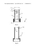 PORTABLE APPARATUS FOR TRANSPORTING ITEMS WITH A POWERED LIFTING FEATURE diagram and image