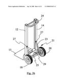 PORTABLE APPARATUS FOR TRANSPORTING ITEMS WITH A POWERED LIFTING FEATURE diagram and image