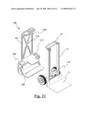 PORTABLE APPARATUS FOR TRANSPORTING ITEMS WITH A POWERED LIFTING FEATURE diagram and image