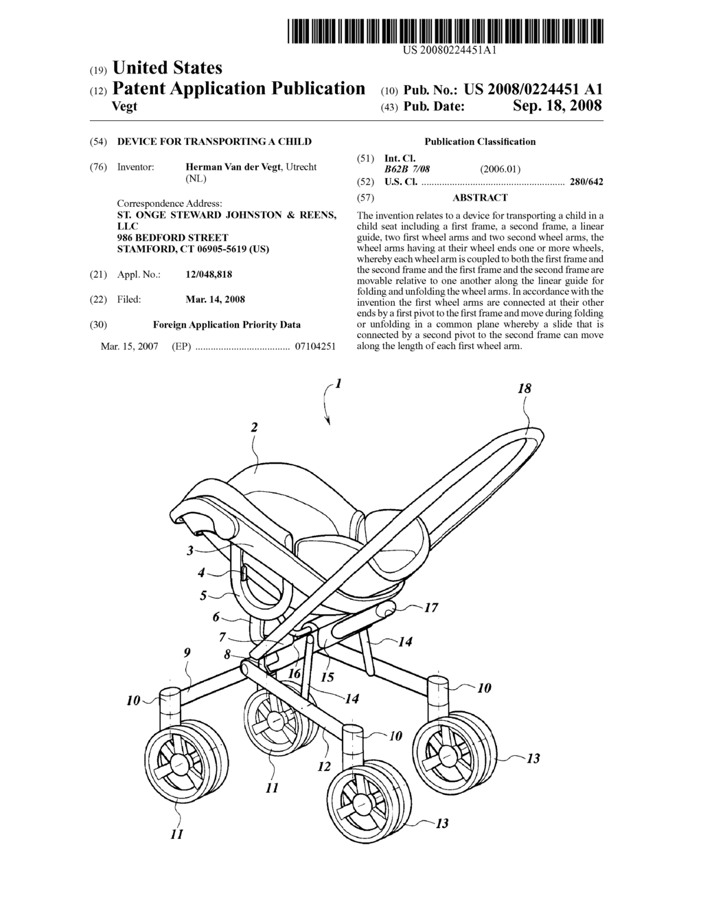 Device For Transporting A Child - diagram, schematic, and image 01