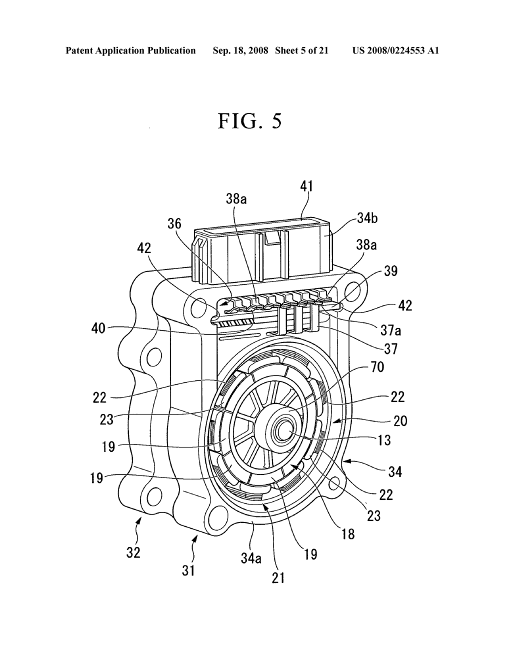 Electric motor, rotary actuator and rotary apparatus - diagram, schematic, and image 06