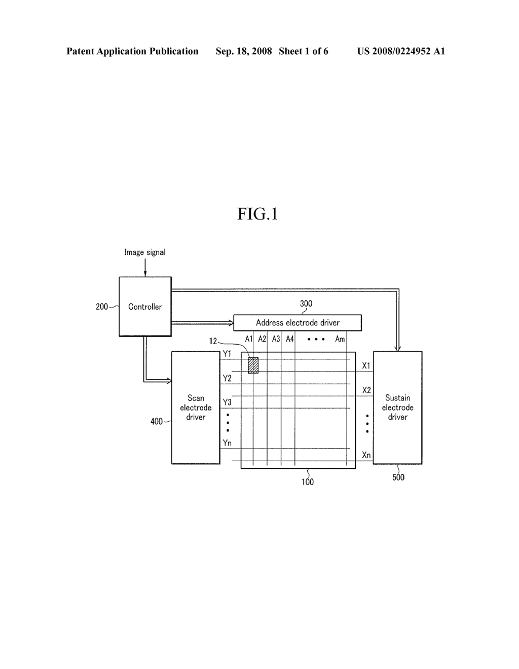 PLASMA DISPLAY DEVICE AND DRIVING APPARATUS THEREOF - diagram, schematic, and image 02