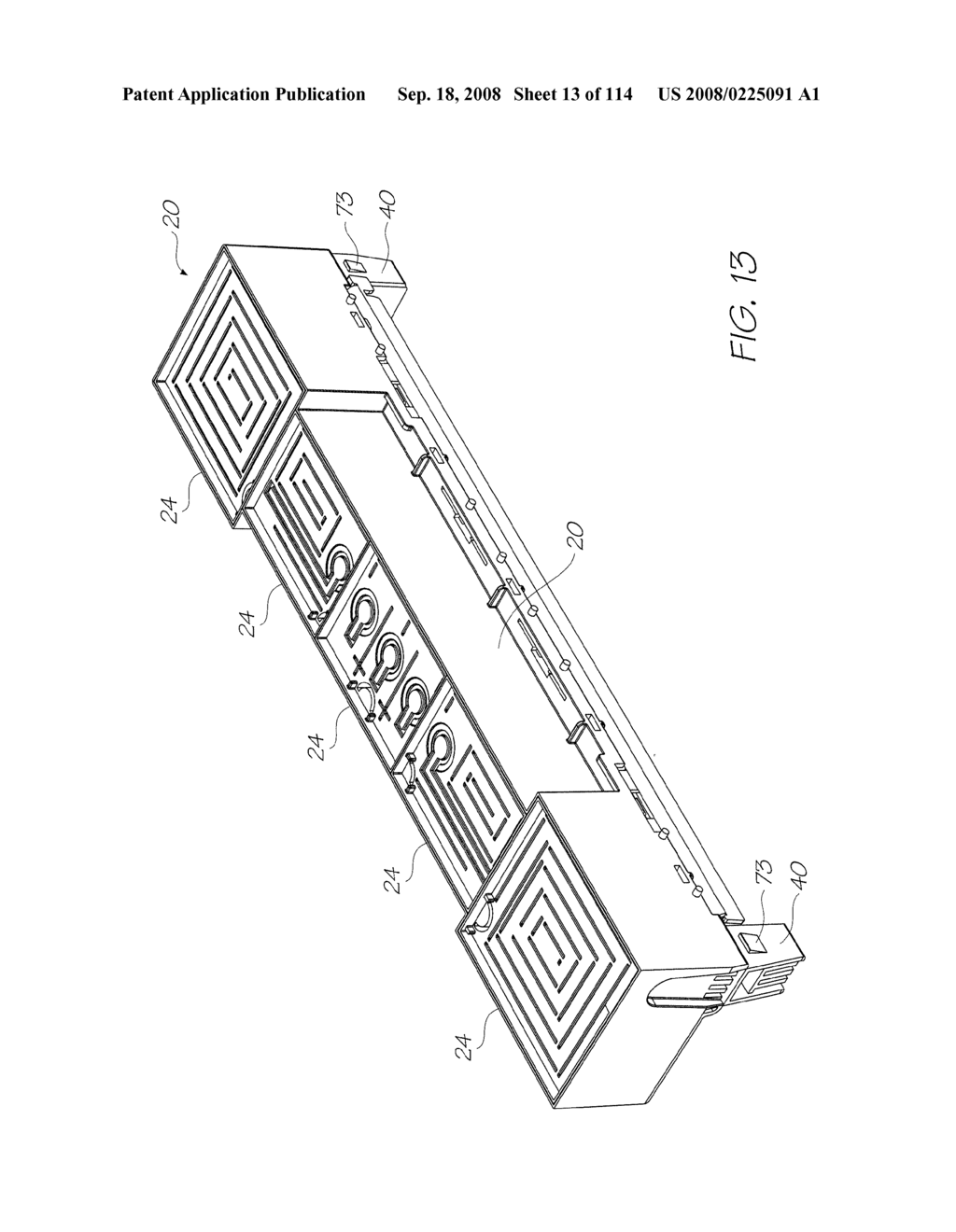 CARTRIDGE UNIT HAVING CAPPED PRINTHEAD WITH MULTIPLE INK STORAGE CAPACITY - diagram, schematic, and image 14