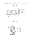 Digital image processing apparatus with rotating display device diagram and image