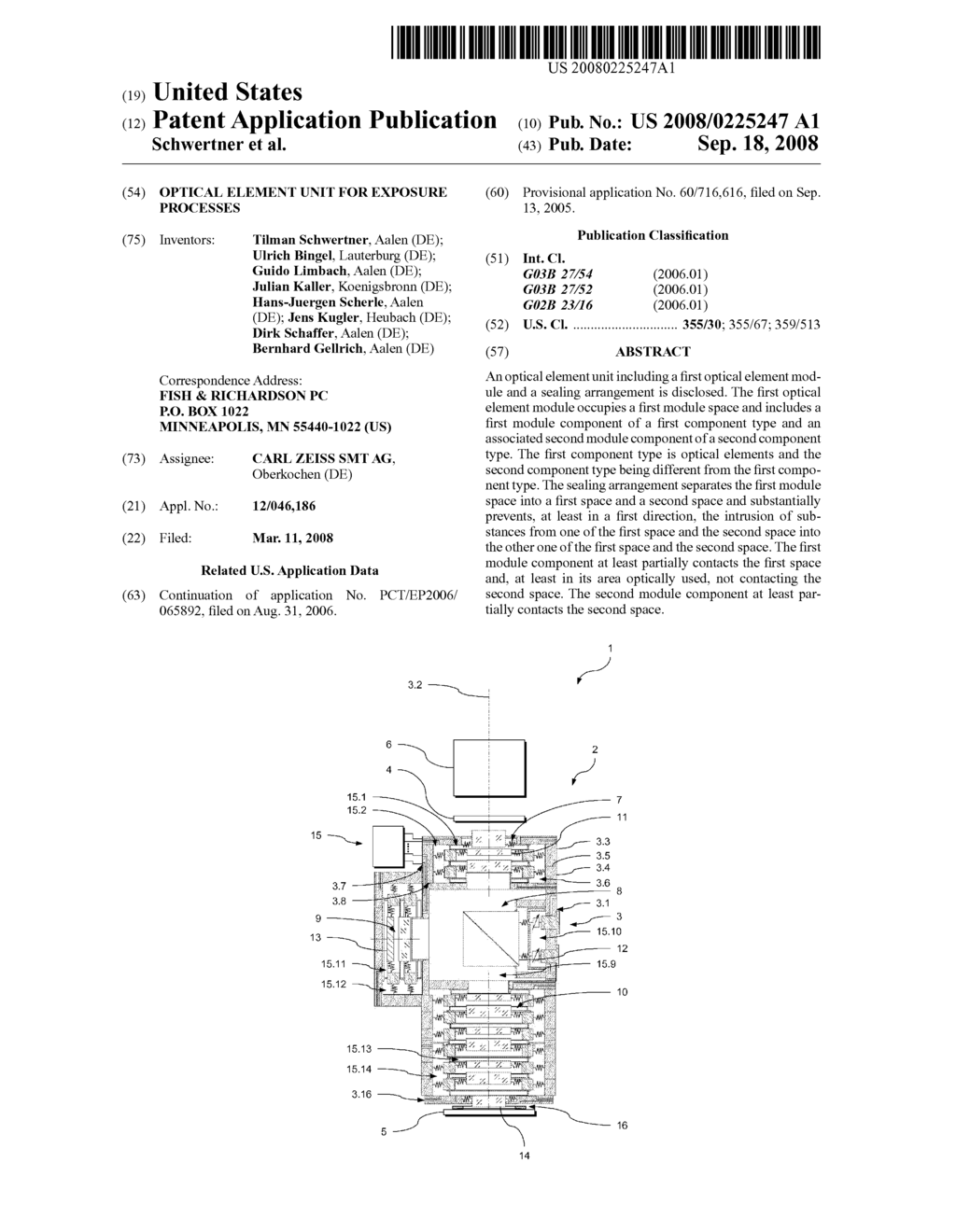 OPTICAL ELEMENT UNIT FOR EXPOSURE PROCESSES - diagram, schematic, and image 01