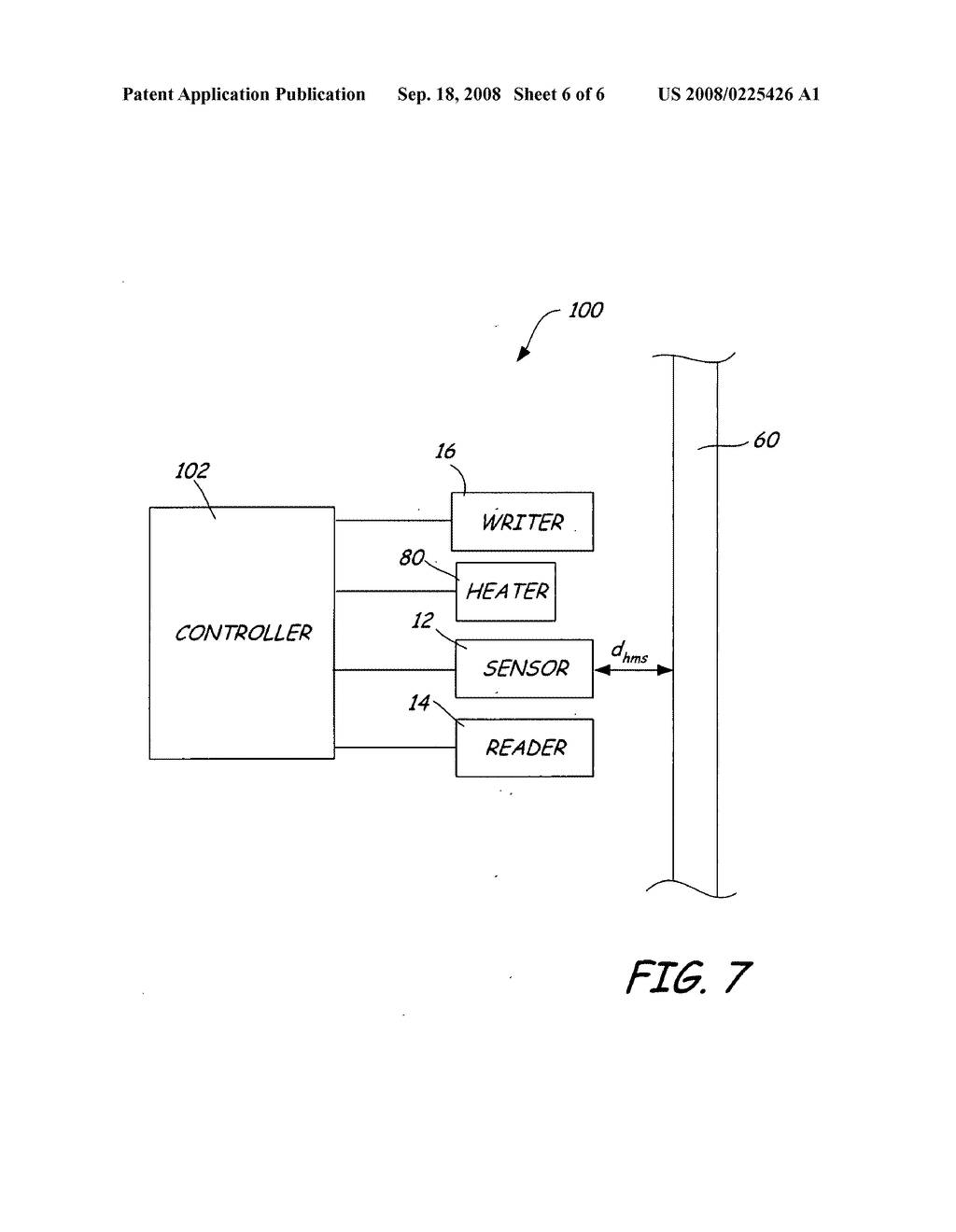 Magnetic recording device including a thermal proximity sensor - diagram, schematic, and image 07