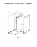 Computer case with locking side panel and bezel diagram and image