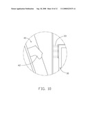 Computer case with locking side panel and bezel diagram and image