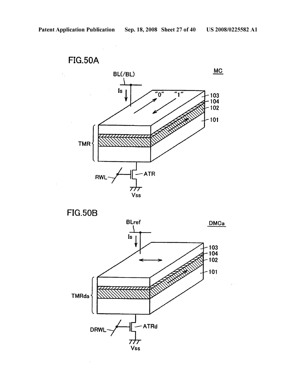 Thin film magnetic memory device capable of conducting stable data read and write operations - diagram, schematic, and image 28