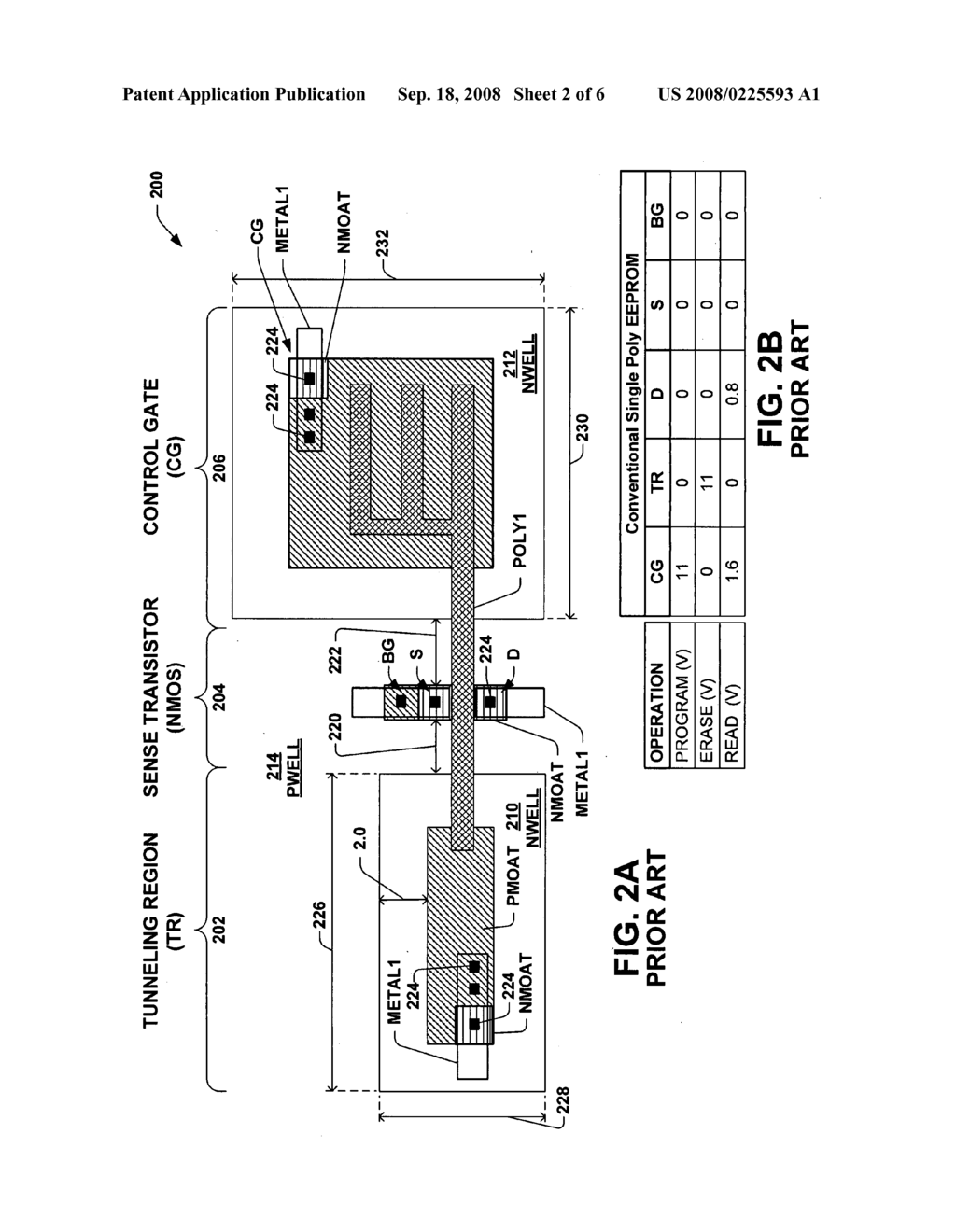 Single poly EEPROM without separate control gate nor erase regions - diagram, schematic, and image 03