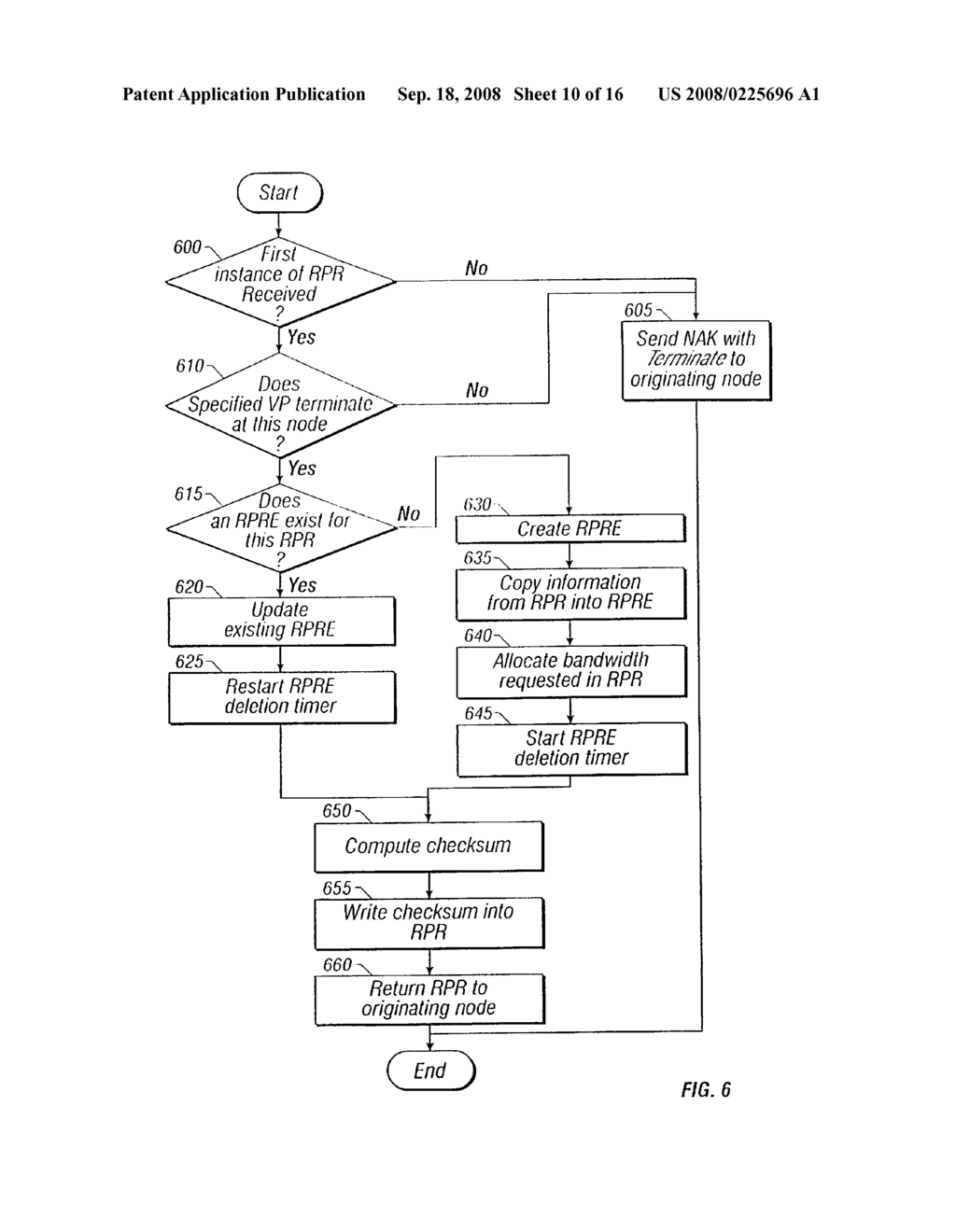 VIRTUAL PATH RESTORATION SCHEME USING FAST DYNAMIC MESH RESTORATION IN AN OPTICAL NETWORK - diagram, schematic, and image 11