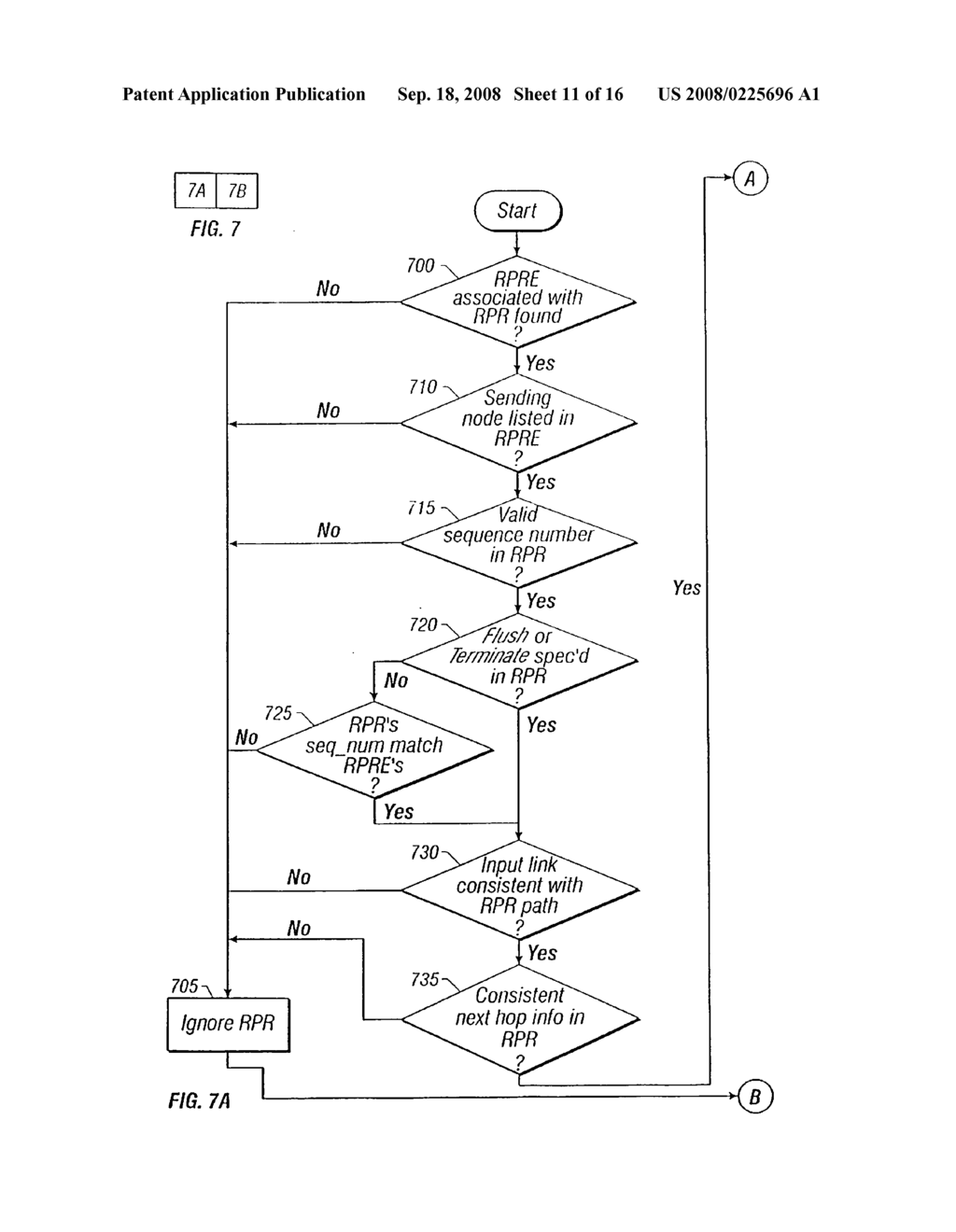 VIRTUAL PATH RESTORATION SCHEME USING FAST DYNAMIC MESH RESTORATION IN AN OPTICAL NETWORK - diagram, schematic, and image 12