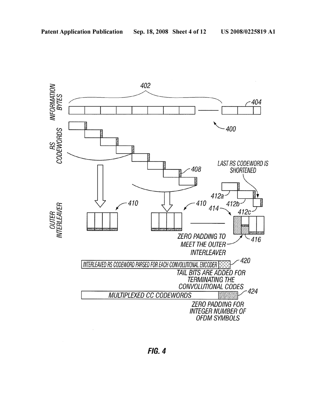 SYSTEM AND METHOD FOR PROCESSING WIRELESS HIGH DEFINITION VIDEO DATA USING A SHORTENED LAST CODEWORD - diagram, schematic, and image 05