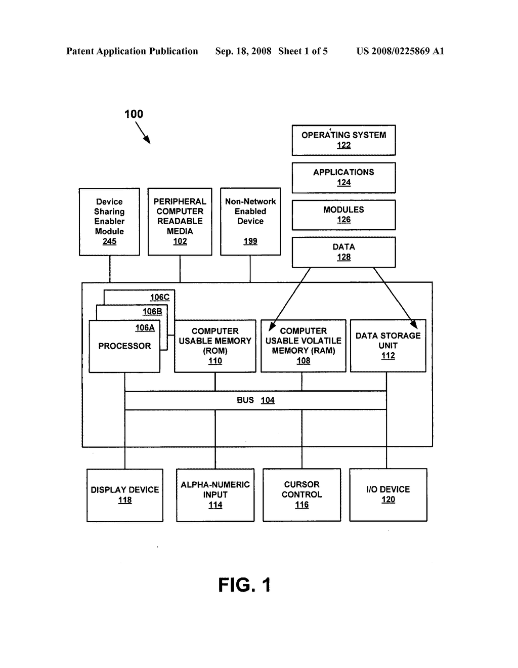 Enabling sharing of devices on a network - diagram, schematic, and image 02