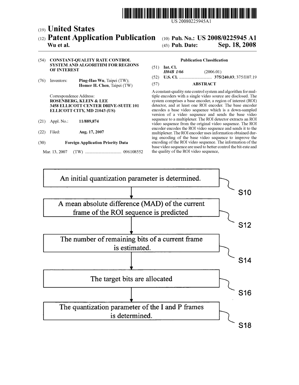 Constant-quality rate control system and algorithm for regions of interest - diagram, schematic, and image 01