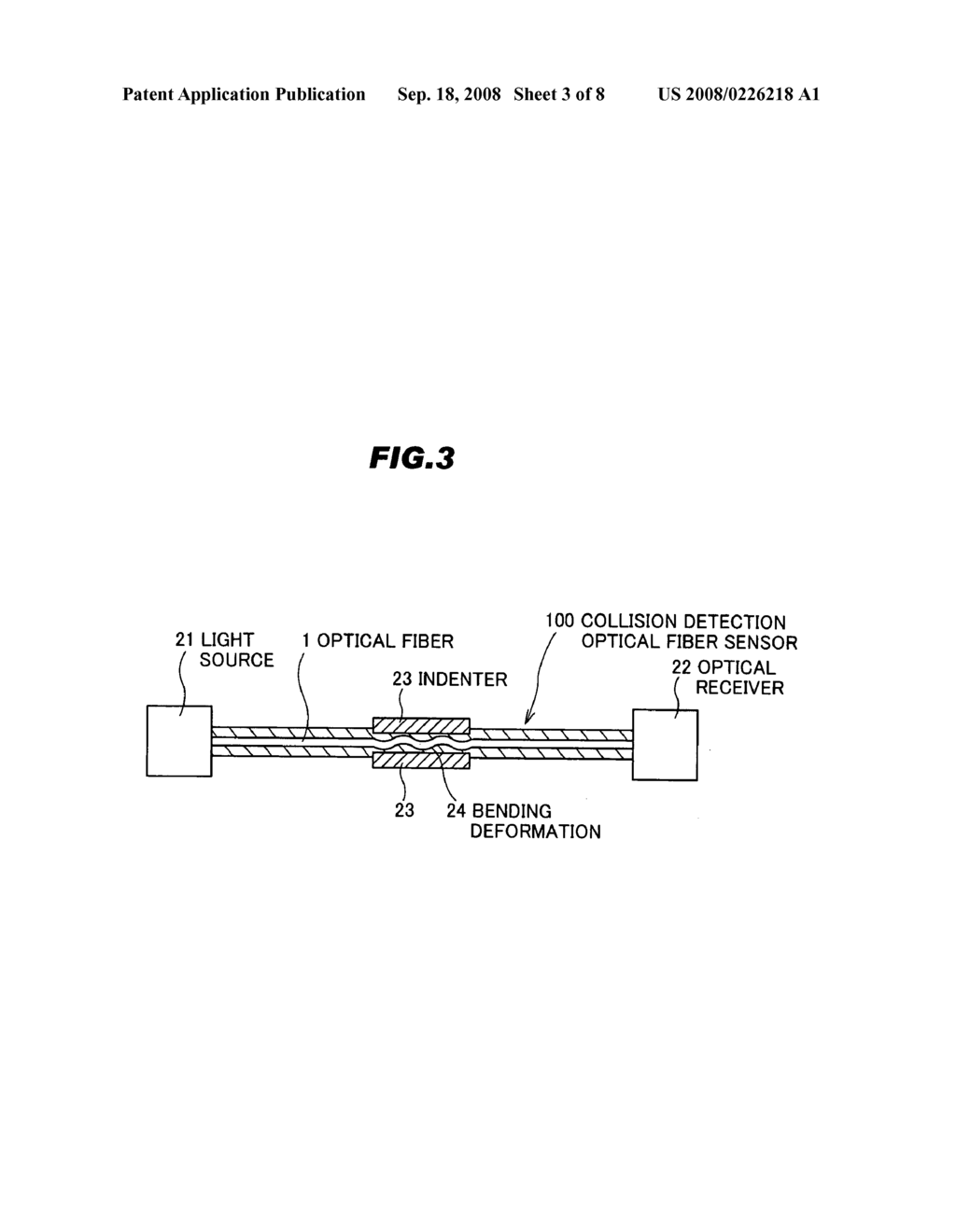 Collision detection optical fiber sensor - diagram, schematic, and image 04