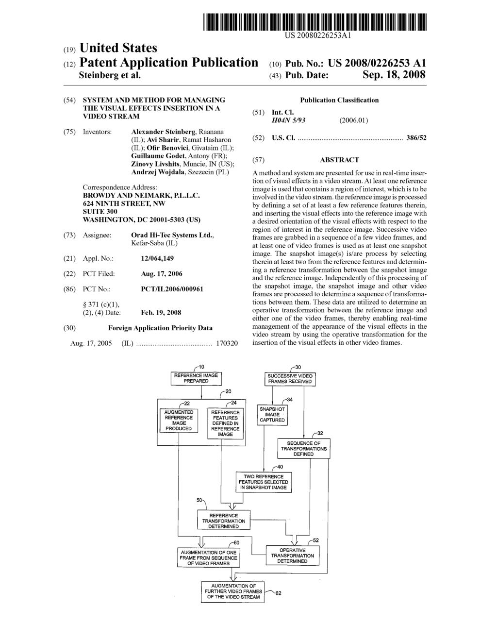 System and Method For Managing the Visual Effects Insertion in a Video Stream - diagram, schematic, and image 01