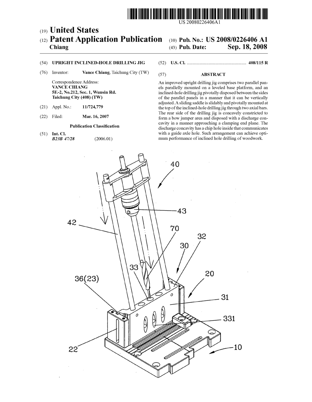 Upright inclined-hole drilling jig - diagram, schematic, and image 01