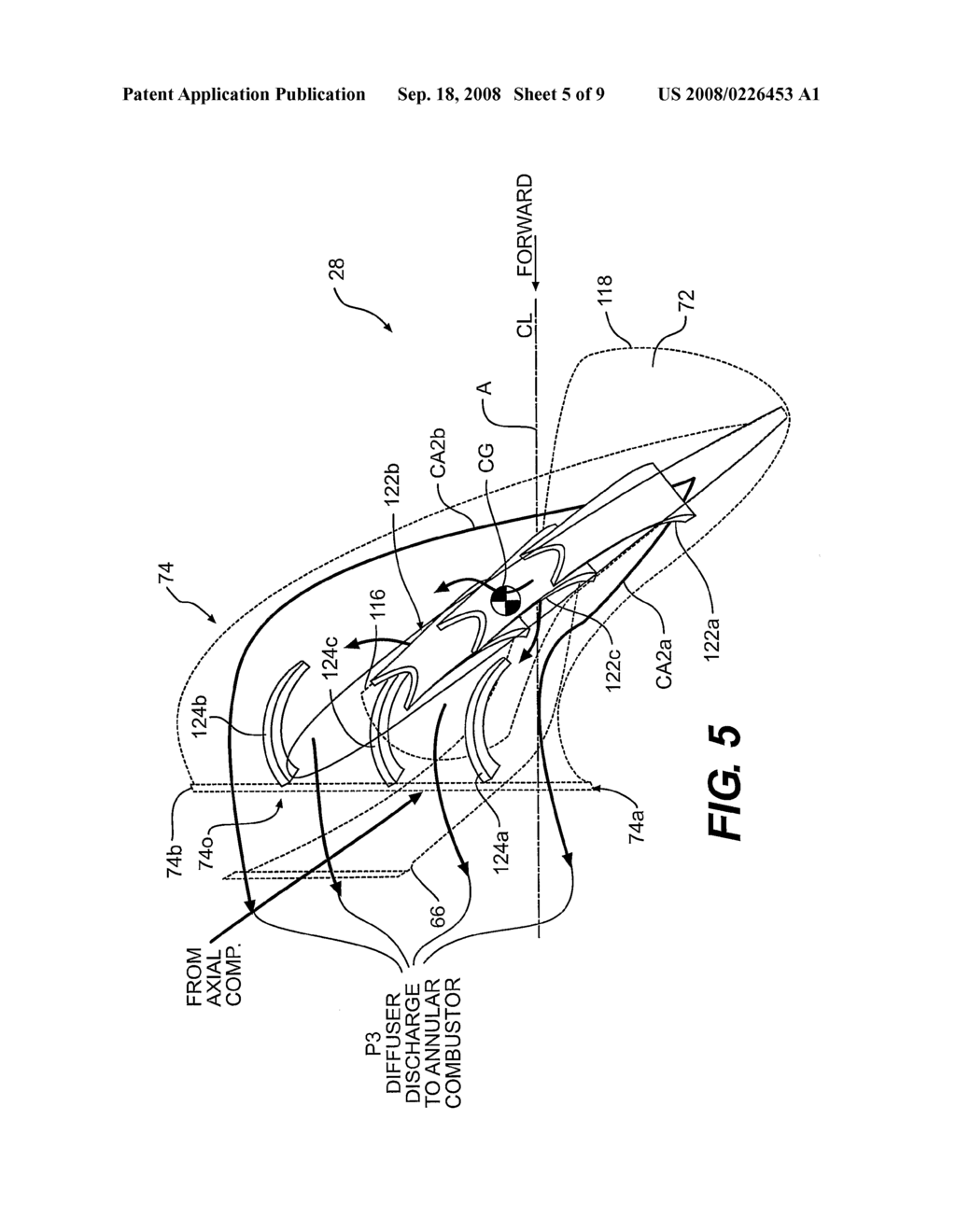 Balanced Turbine Rotor Fan Blade for a Tip Turbine Engine - diagram, schematic, and image 06