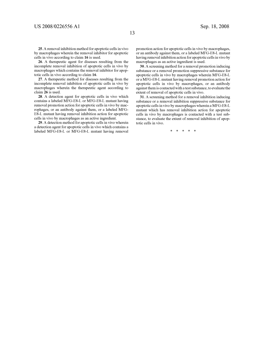 Removal promoters and inhibitor for apoptosis cells in vivo - diagram, schematic, and image 26