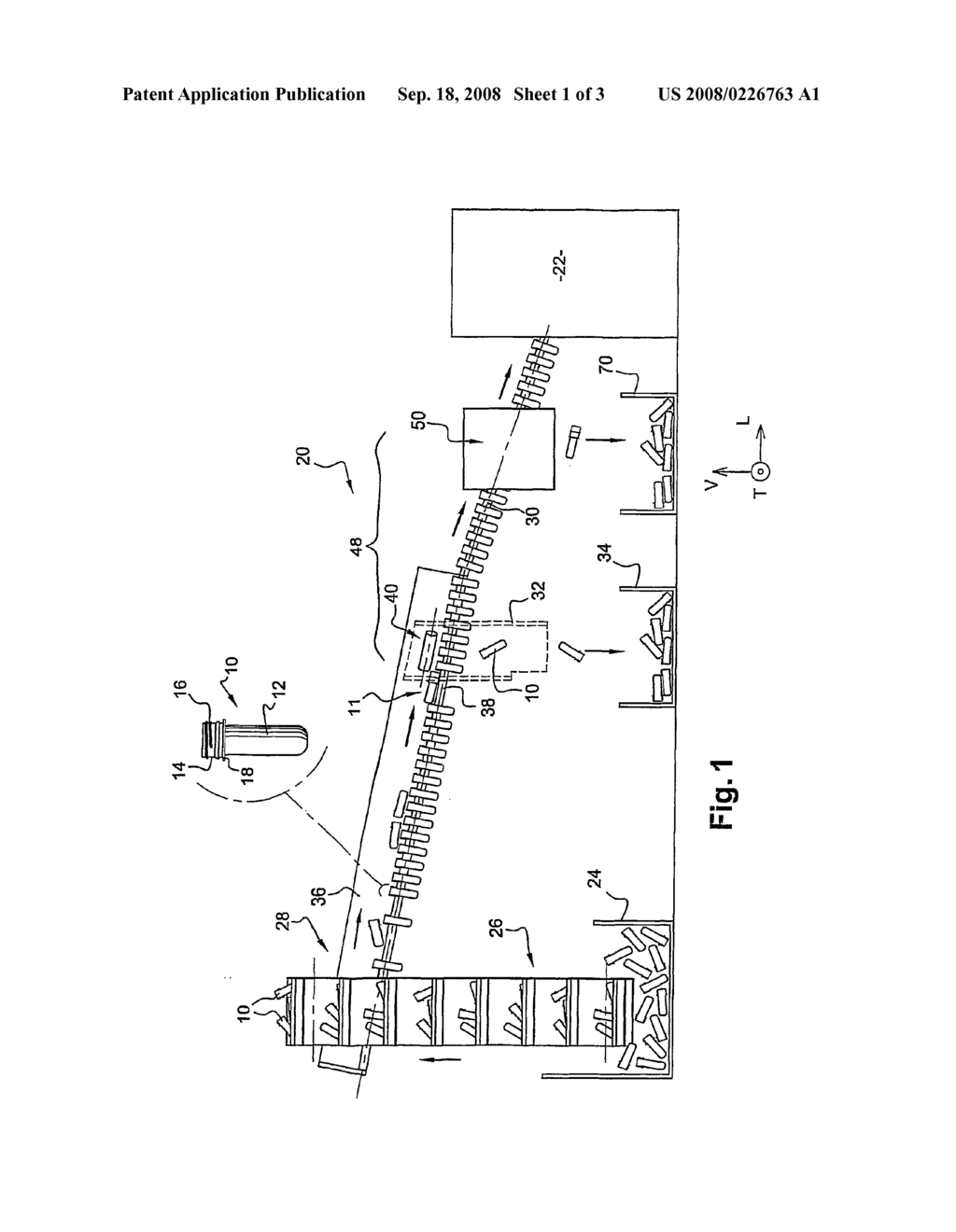 Preform-Supply Device Comprising a Device for the Selective Removal of Incorrectly-Positioned Longitudinal Preforms - diagram, schematic, and image 02