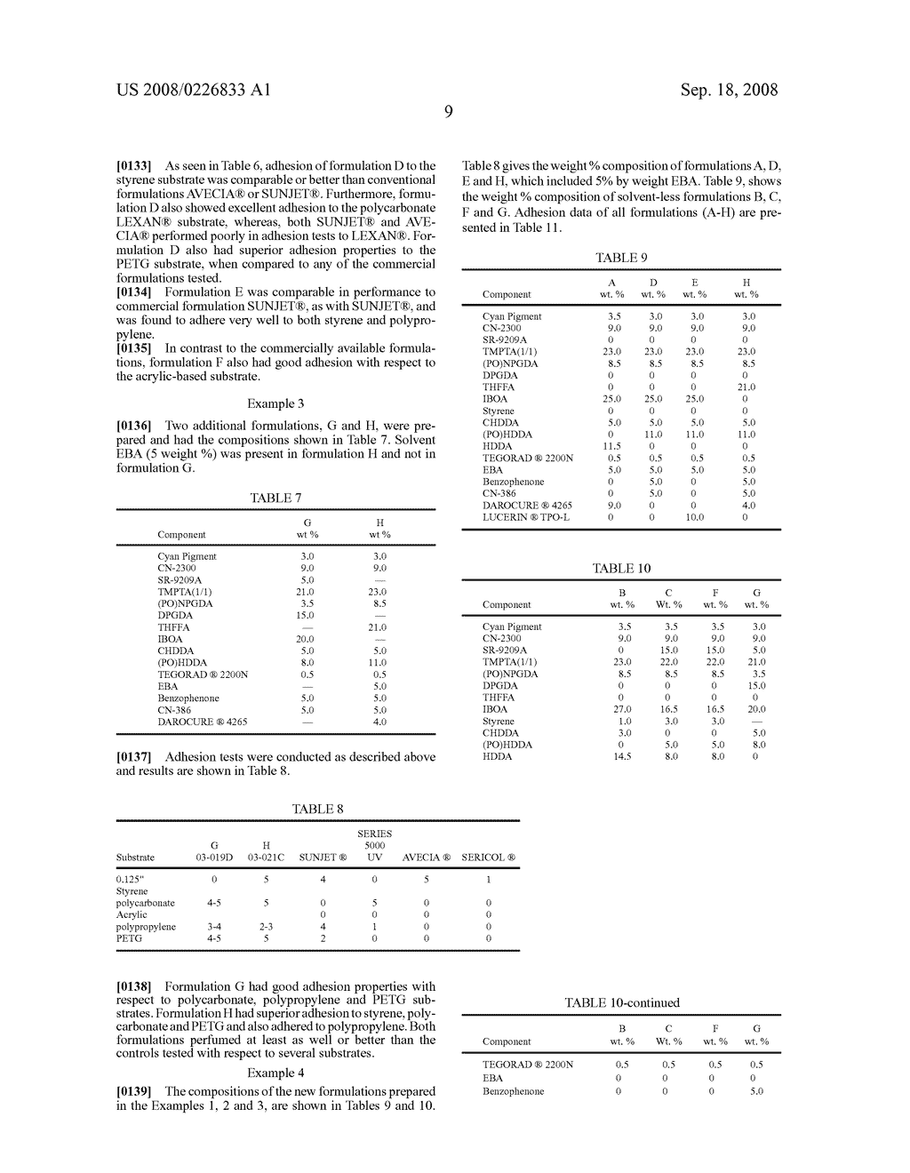 RADIATION CURABLE INK COMPOSITIONS AND APPLICATIONS THEREOF - diagram, schematic, and image 10