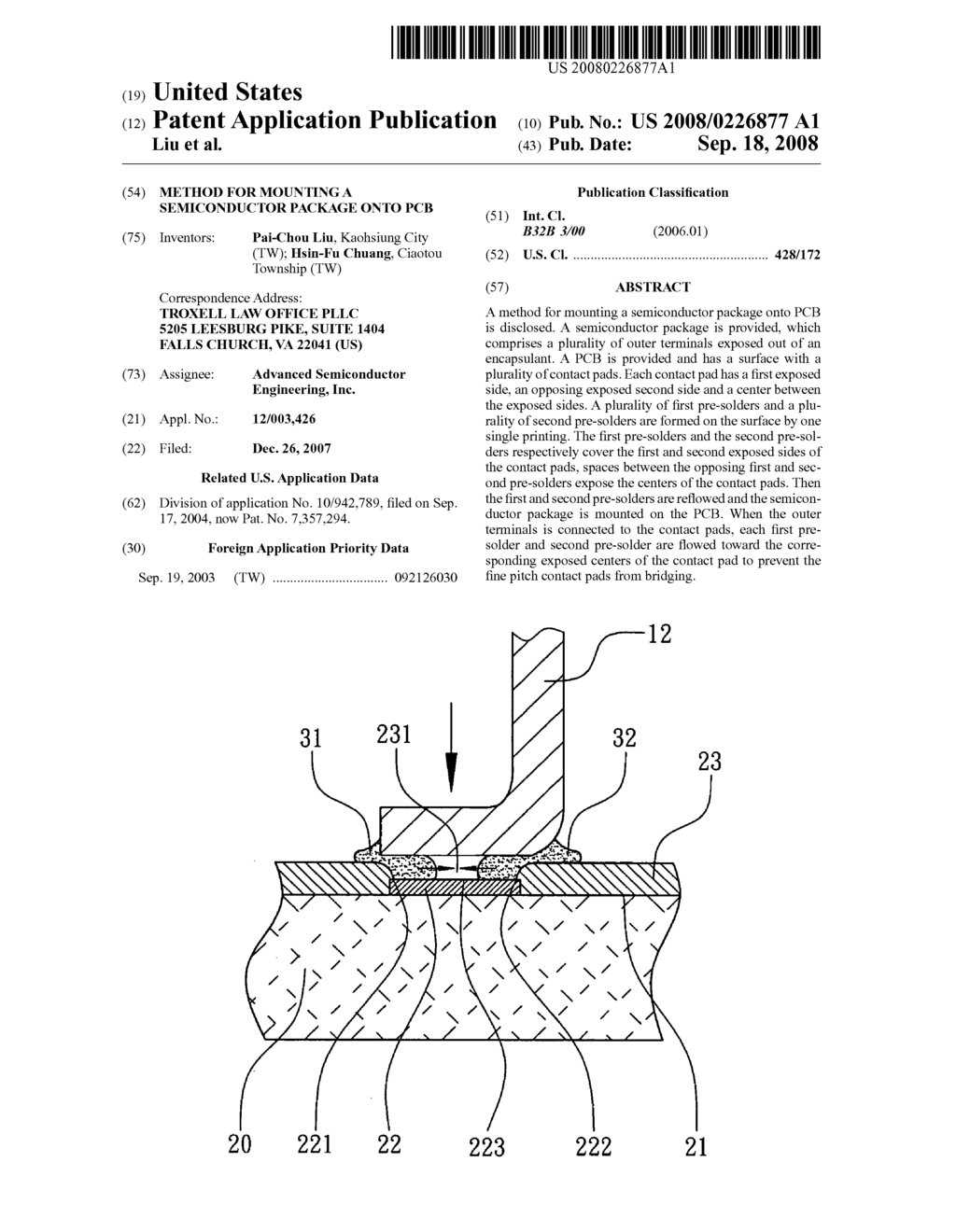 Method for mounting a semiconductor package onto PCB - diagram, schematic, and image 01