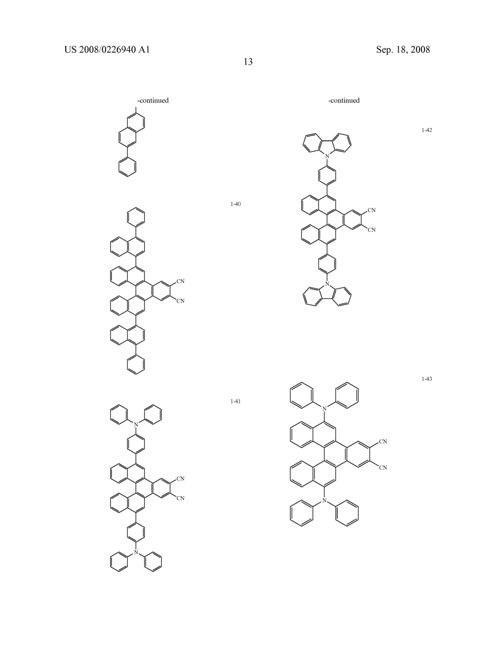 DIBENZO[C,G]TRIPHENYLENE DERIVATIVE AND ORGANIC ELECTROLUMINESCENCE DEVICE USING THE SAME - diagram, schematic, and image 17